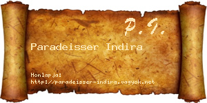 Paradeisser Indira névjegykártya